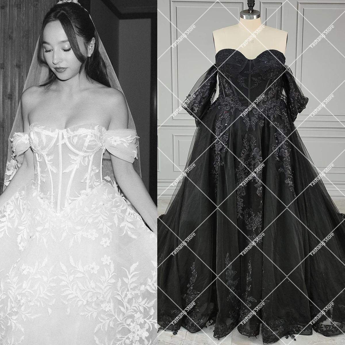 Fluffy Luxury Appliques Wedding Bridal Gowns Big Volumn Skirt Customized Chapel Sweetheart Off Shoulder Princess Bride Dress