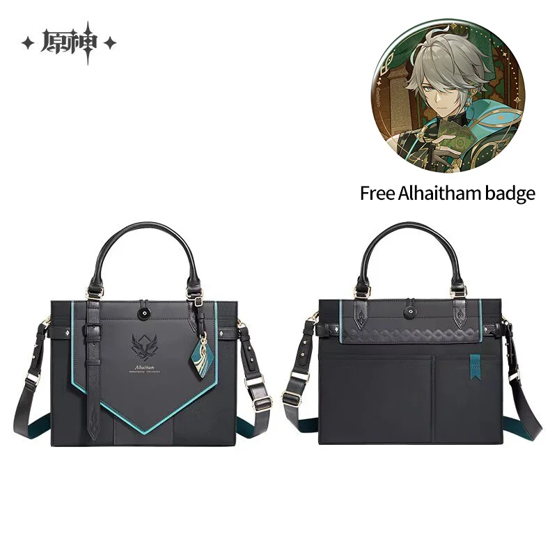 

Alhaitham Bag Genshin Impact Merch Forest and Sand Series Doujin Tote bag Free Badge Laser Ticket Empyrean Reflection Handbag
