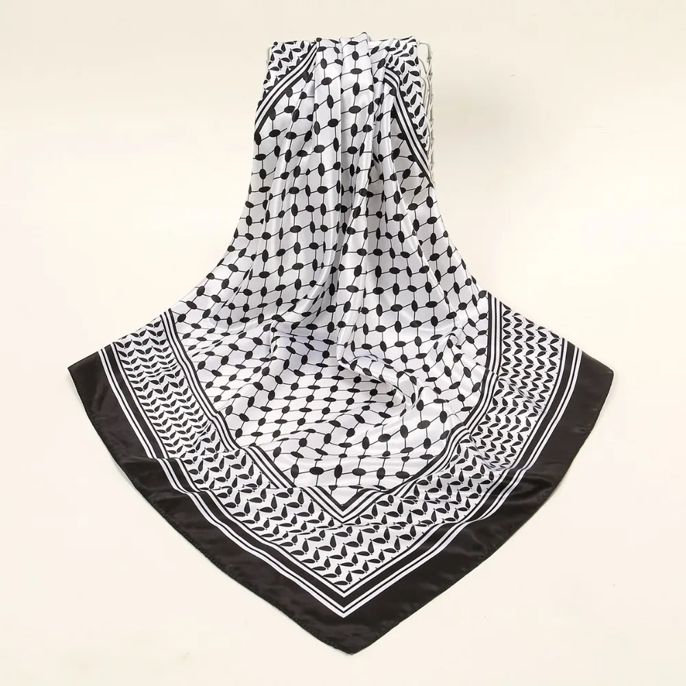 90cm Square Kuffiyeh Hijab silk hijab Islamic Muslim Scarves Shawl Echarpe Breathable Foulard Dubai Hijabs Women turban