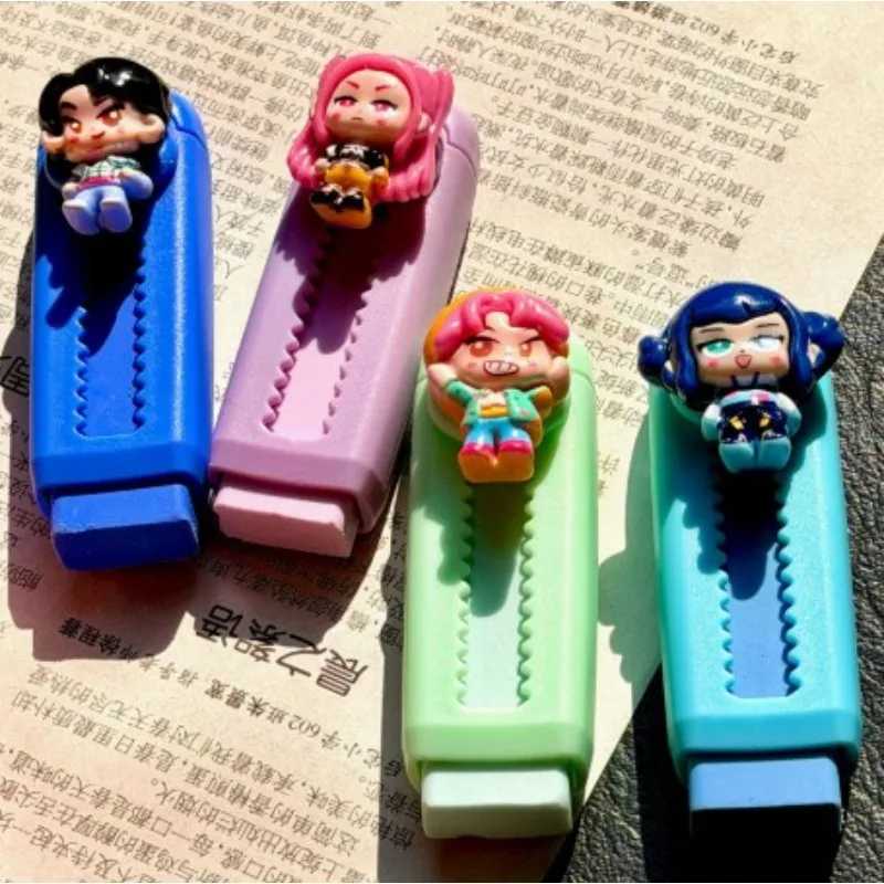 

New Hot KPOP witch hunting group push-pull eraser, erasers, erasers, small chips, replaceable cores, student stationery supplies