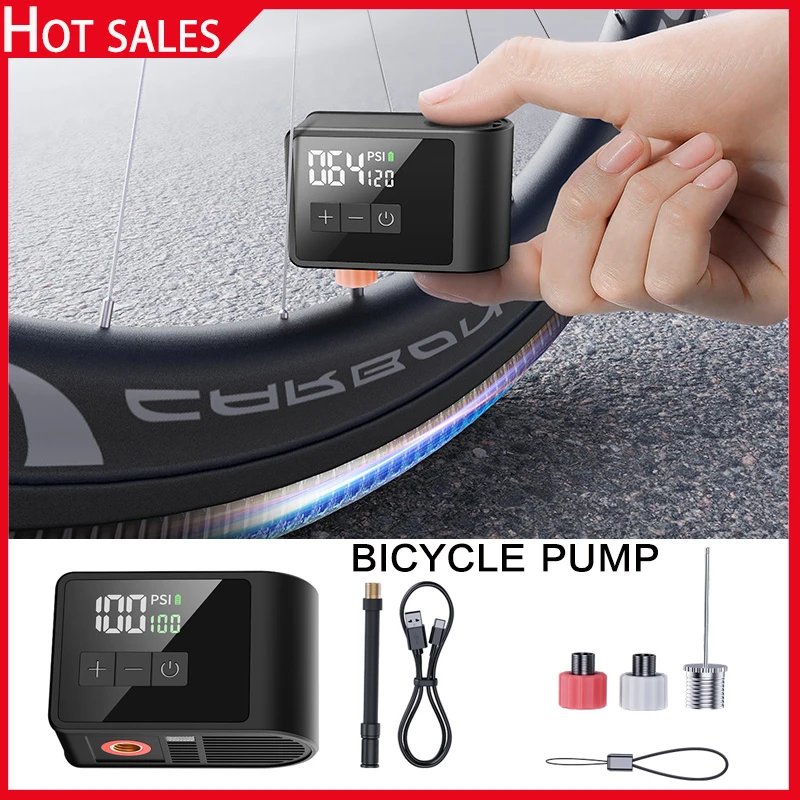 

Mini Mountain Road Bike Inflation Pump Automatic Charging and Stopping with Lighting Function Bicycle Riding Accessories