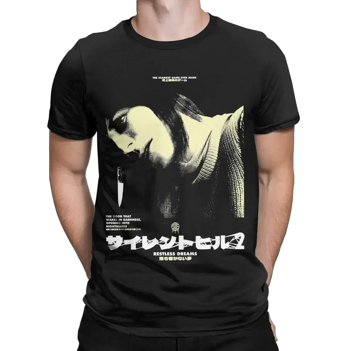 Casual Silent Hill Angela RESTLESS DREAMS T-Shirt for Men O Neck Cotton T Shirt Short Sleeve Tee Shirt Summer Tops