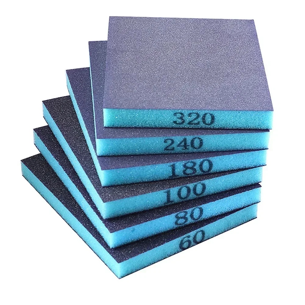 6Pcs Sanding Sponge 118*98*12mm 60/80/100/180/240/320 Sand Block Sandpaper For Craft Sanding Wall Grinding Manual Tools