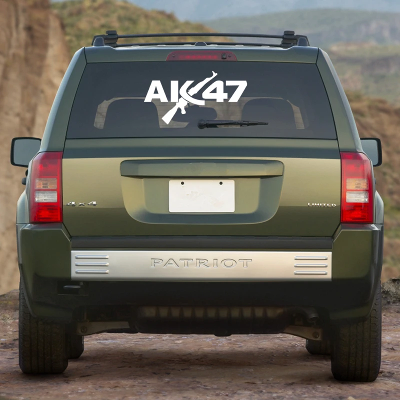 CS-350 # AK 47 Ngộ Nghĩnh Dán Xe Hơi Và Decal Trắng/Đen Vincy Tự Động Xe Ô Tô Trên Ốp Lưng Phía Sau Cửa Sổ laptop