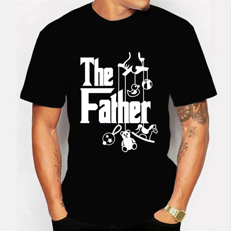 The Father Funny Father's Day T-Shirt for New Dad First Time Dad Classic T Shirt for Men Homme Oversized T Shirt Tees