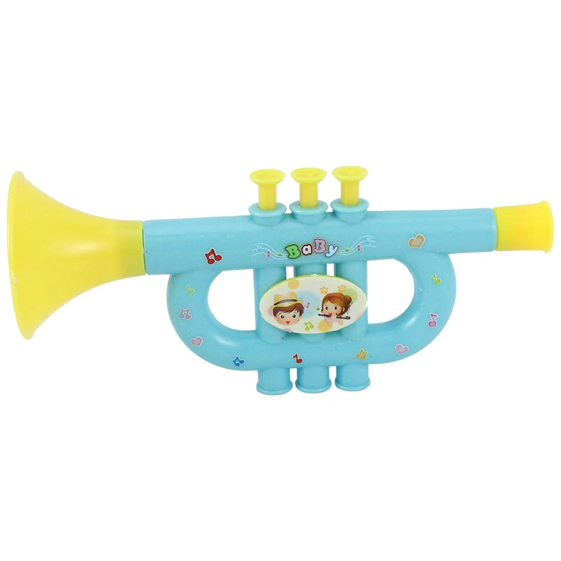 Colorful Children'S Blowable Trumpet Trumpet Instrument Musical Toy Random Color Pattern