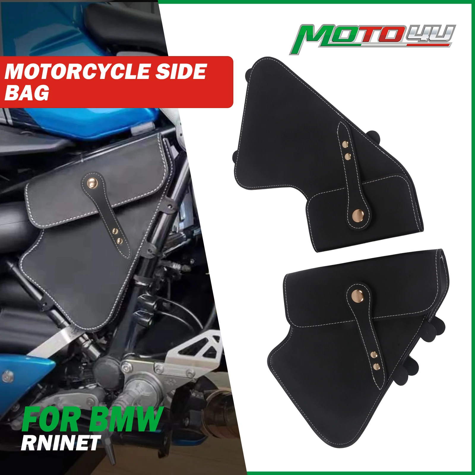 

Для BMW RnineT Pure Racer RnineT Scrambler Urban G/S 14-21 1 пара рамок Сумка из искусственной кожи Седельные сумки Боковая сумка Пакет для размещения инструментов