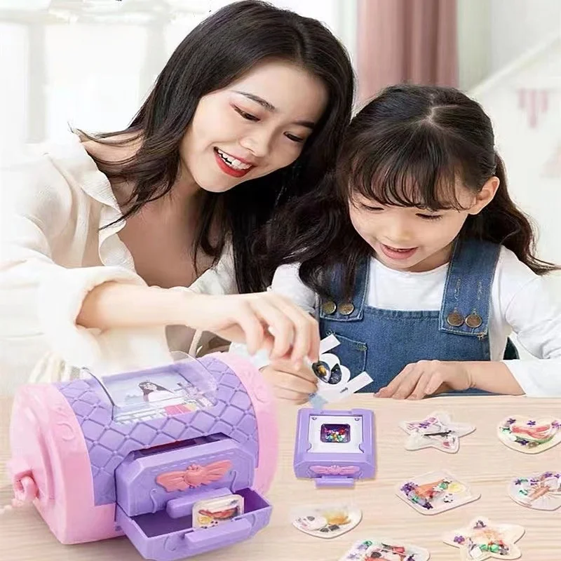 Magie DIY 3D Aufkleber Maschine Handwerk Spielzeug für Mädchen Handarbeit Kreative Stereoskopischen Cartoon Aufkleber, Der Kinder Spielzeug Geburtstag Geschenk