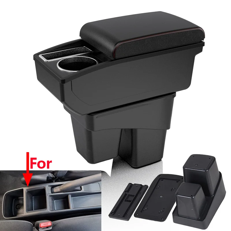 

Подлокотник автомобильного сиденья для Honda Fit 3, ящик для хранения центральной консоли в салоне Jazz с подстаканником, аксессуары для салона автомобиля 2014-2019, аксессуары