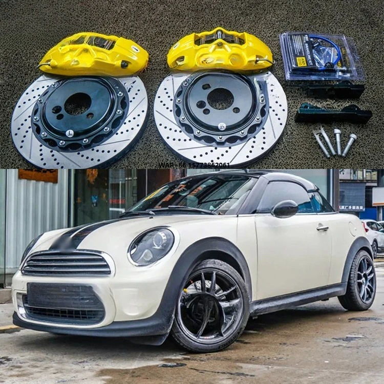 Front Big Brake Kit 4 Piston Caliper with 330*28 mm Rotor BBK Auto Brake System for MINI Cooper 17 Inch Car Rim