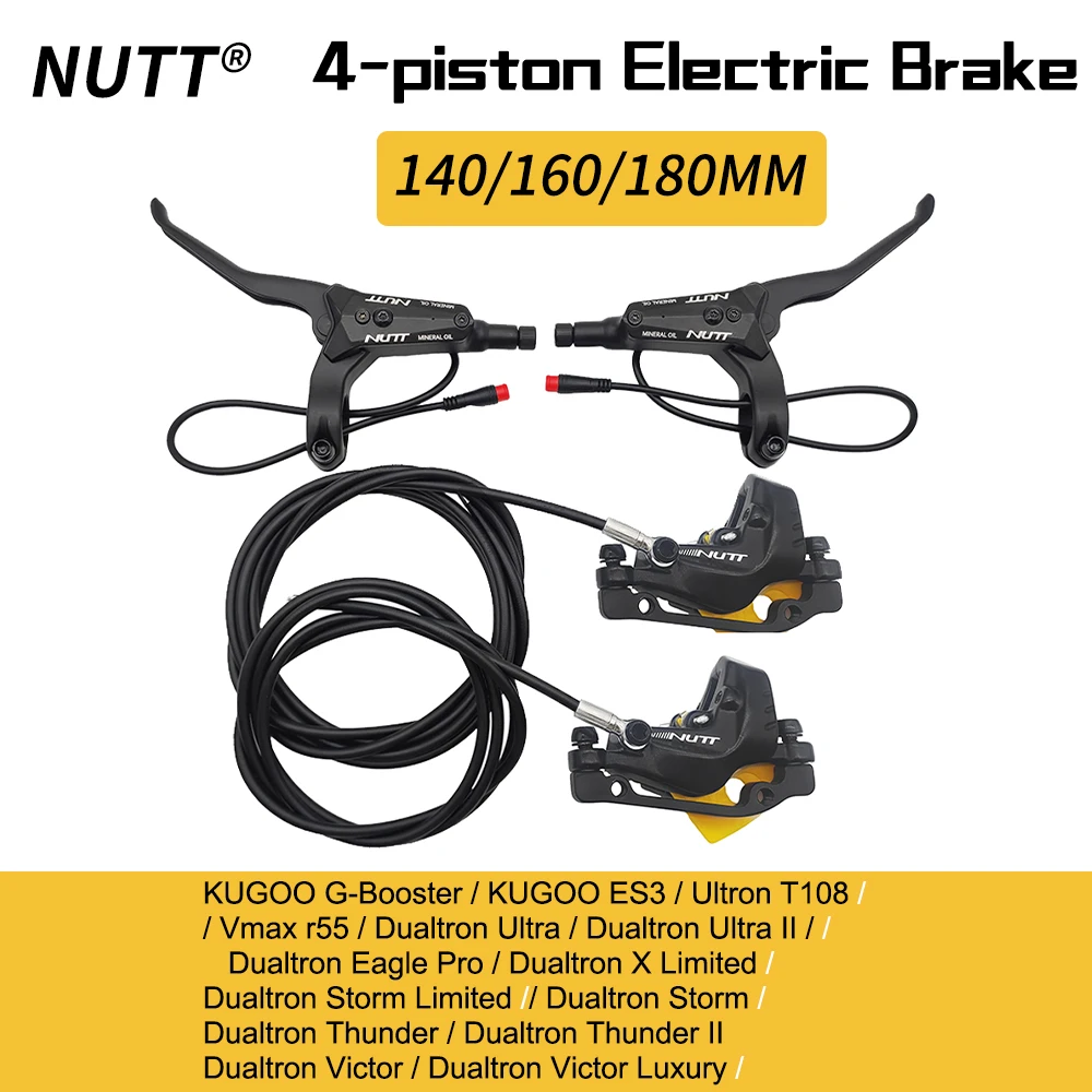 

Гидравлический тормозной диск NUTT 4-поршневой Y-5 для электронного велосипеда/скутера 140/160/180 подходит для A5-D, KUGOO Dualtron, Kaabo, Mantis