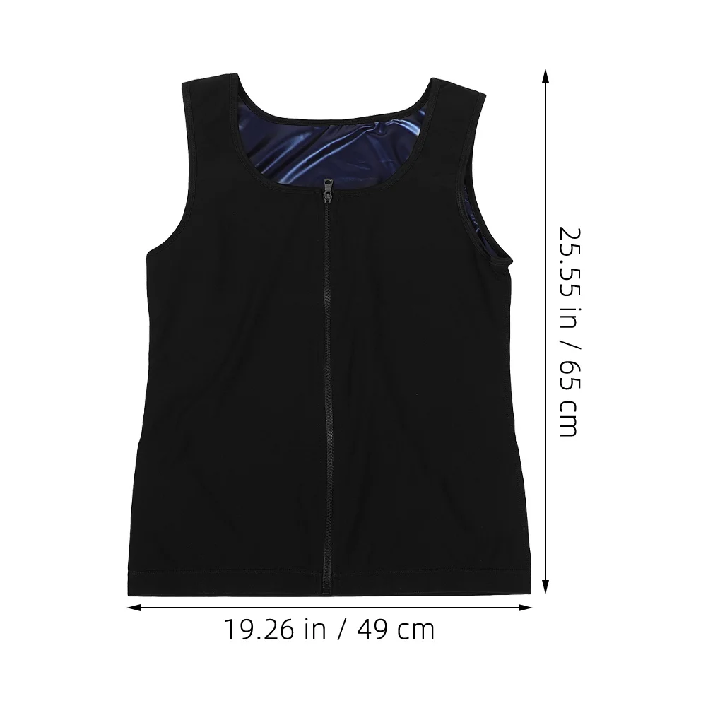 الرجال البريدي ساونا عرق سترة مدرب خصر ضغط قميص تجريب تانك القمم تعزيز حرق الدهون محدد شكل الجسم لتشغيل #4