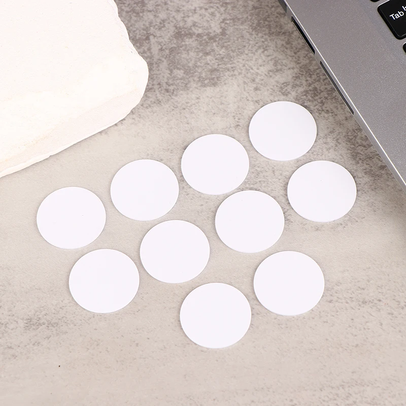 NFC Round Coin Labels regraváveis para jogo de telefone, preto e branco, Smart Cards, NFC, 504 Bytes, 25mm, NFC, NFC, 5PCs