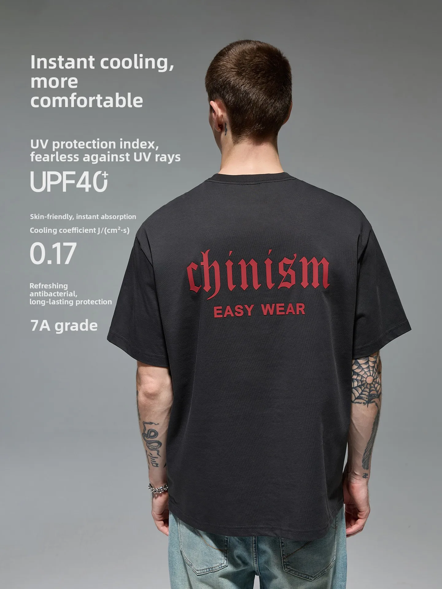 

Cool Sensation ort Sve T-irt Men's Loose American Letter Print Modern Sle Comfortable And Soft Breathable Summer Tee