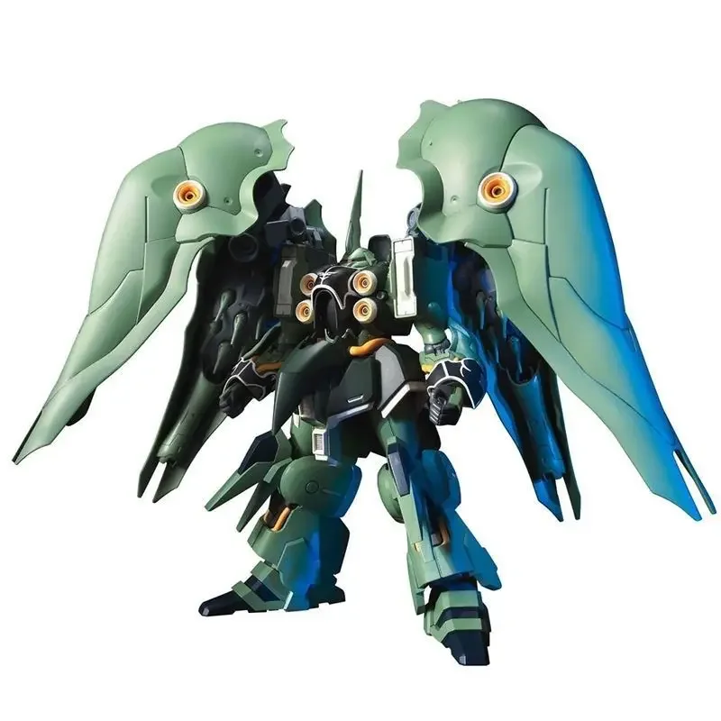 Bandai Figure Kit Model Gundam Figur Anime HG NZ-666 Kshatriya Mobile Suit Gunpla Mainan Action Figure untuk Hadiah Anak Laki-laki