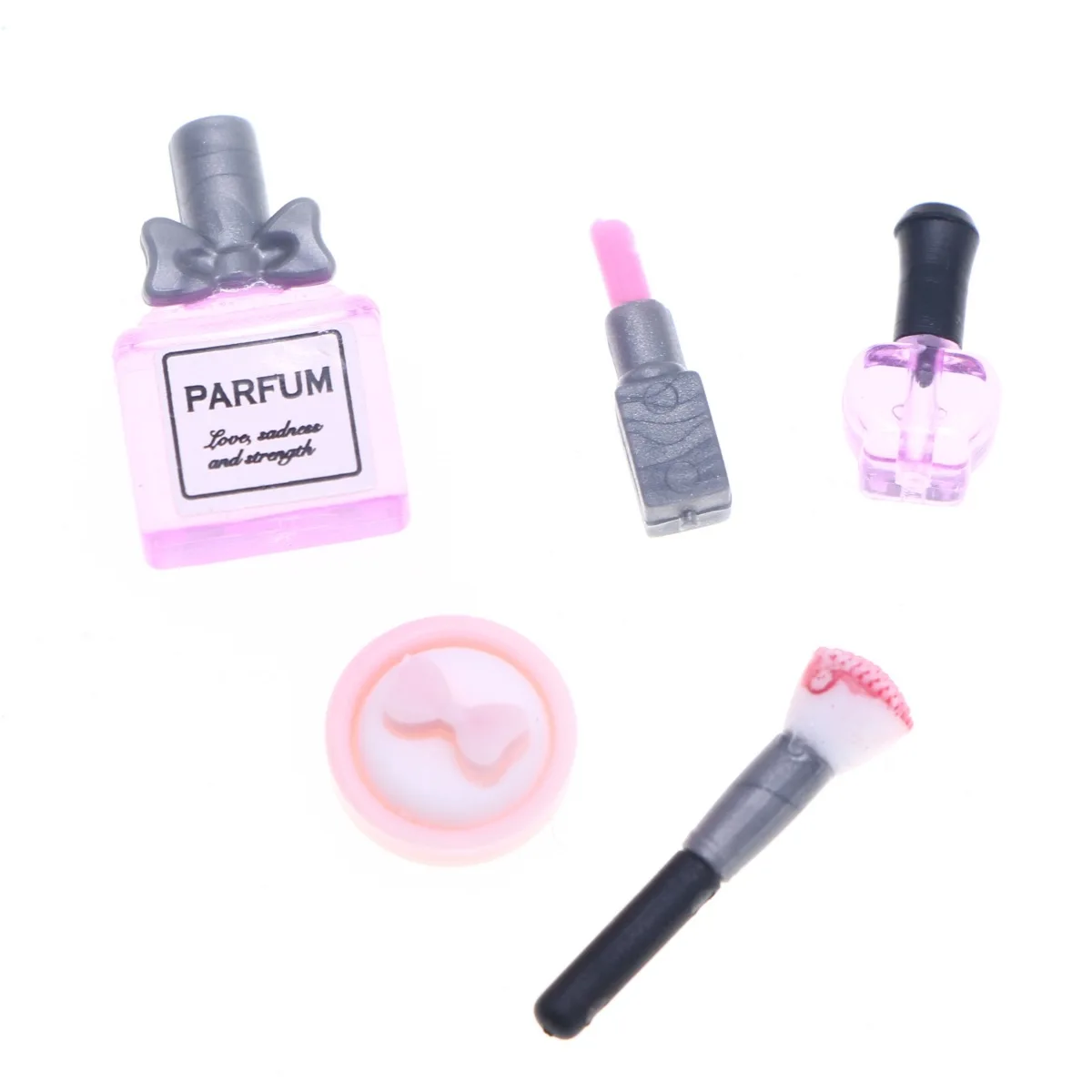 1Set Dollhouse Mini Cosmetics Lipstick Perfume Miniature Fashion Scene Doll Toiletry Model Accessories Mini Beauty Props