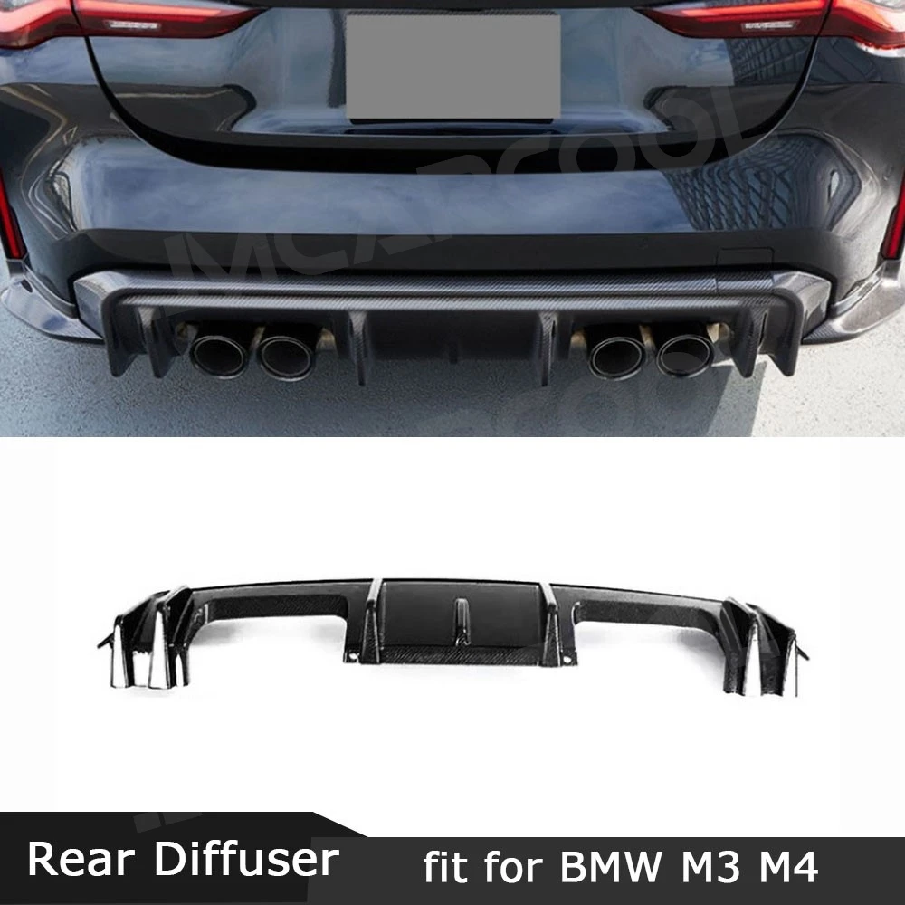 

Dry Carbon Fiber Rear Bumper Diffuser Splitter For BMW M3 M4 G80 G82 2021+ Rear Lip Guard Protector BodyKits