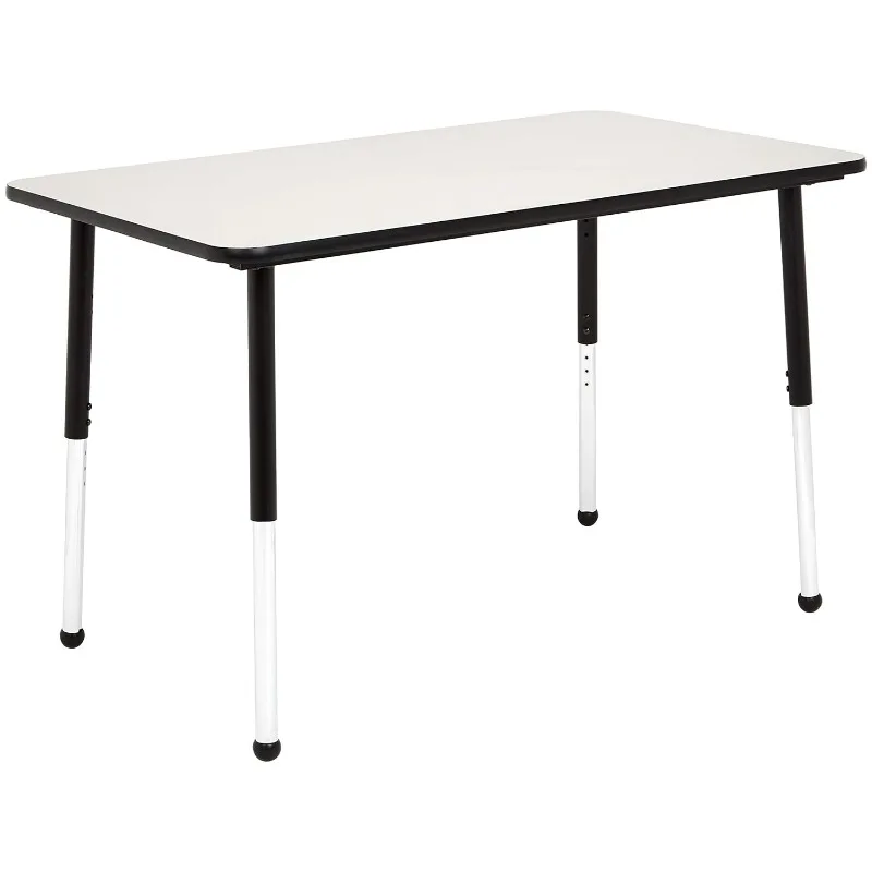 

Adjustable Rectangular Classroom Activity Table, Writing Desk, Adjustable Height 19-30 Inch, 47" W x 29" L x 30" H