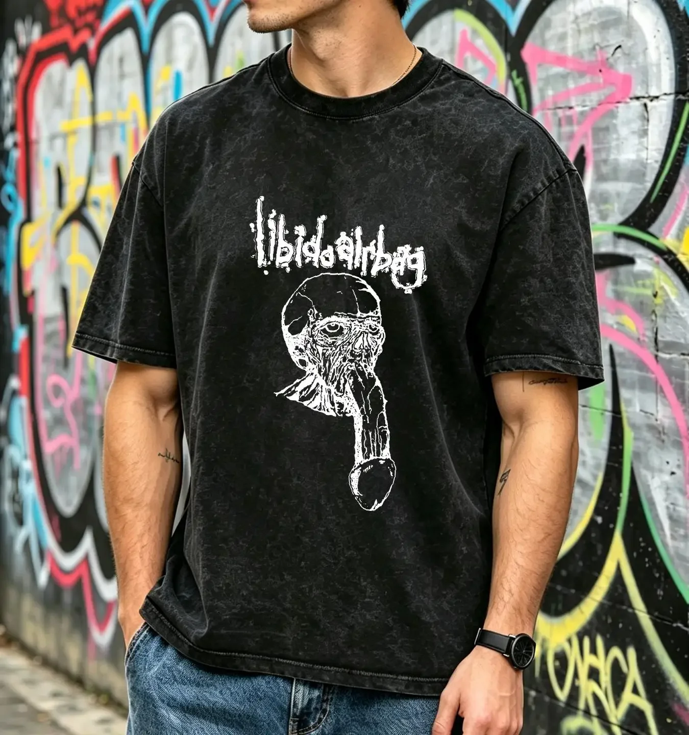 washed T Shirt Vintage 2000s Libido Airbag XL You Will Be long or short sleeves vintage Washed Unisex Slightly streetwear