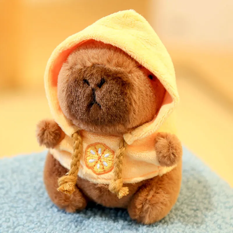 Cute Capybara Plush Toy Hoodie with Wings Simulation Doll Small Size Stuffed Animals Anime Fluffty Toy Birthday Party