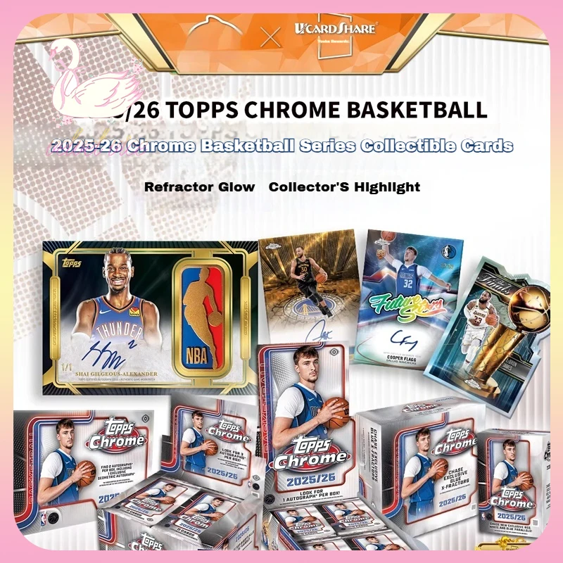

Коллекционная слепая коробка-сюрприз 25-26 Topps Chrome Basketball Sapphire Series: коллекционные карточки баскетбольных звезд, игрушка, подарок на день рождения