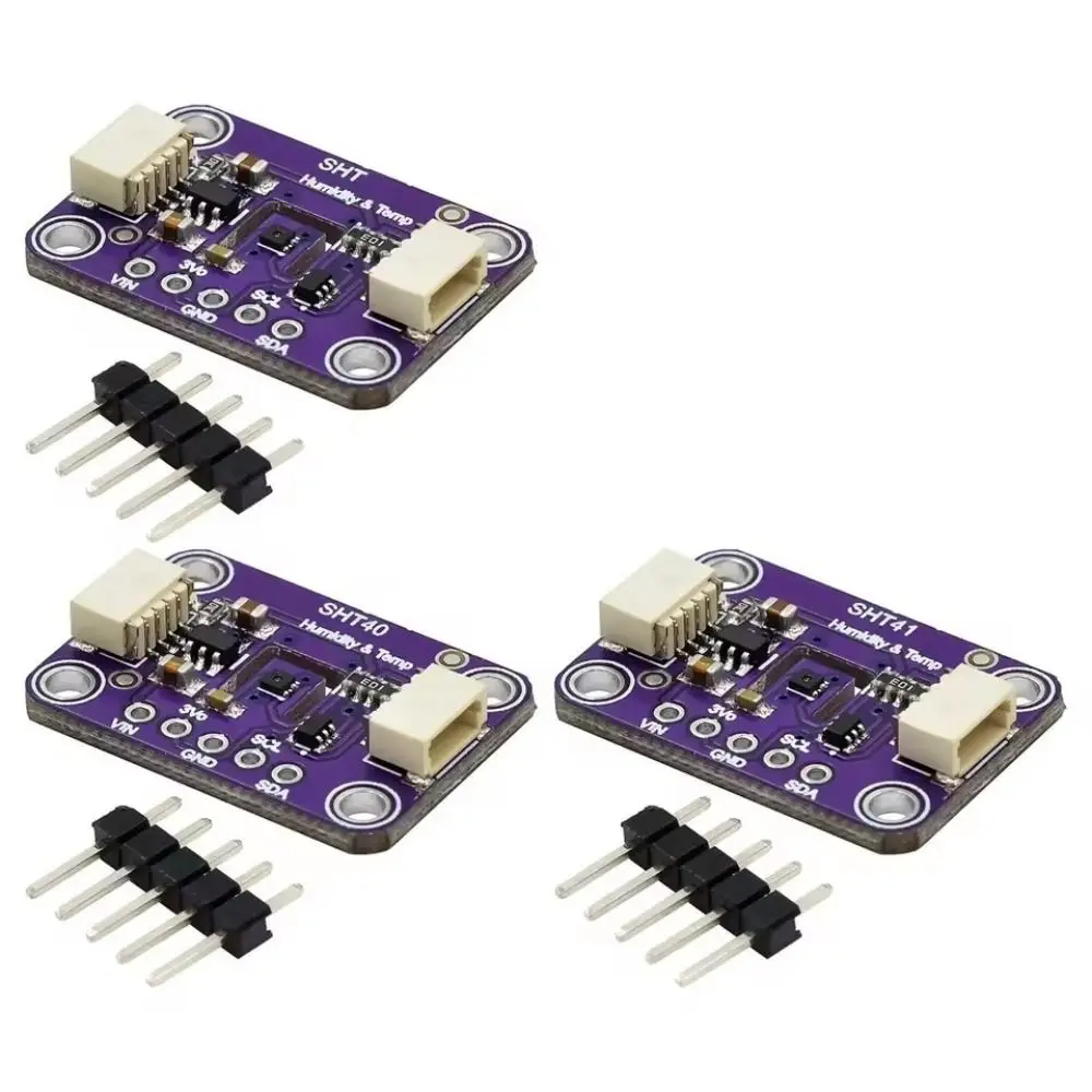 SHT40 SHT41 SHT45 Temperature Humidity Module 3.3V-5V Low Power Humidity Monitoring Sensor IIC I2C for QWIIC