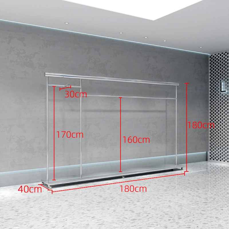 Hanger Shelf Hall Rack Garment Modern Palazzo Woman Storage Boutique Clothing Rack Drying Extension Stand Industrial Low