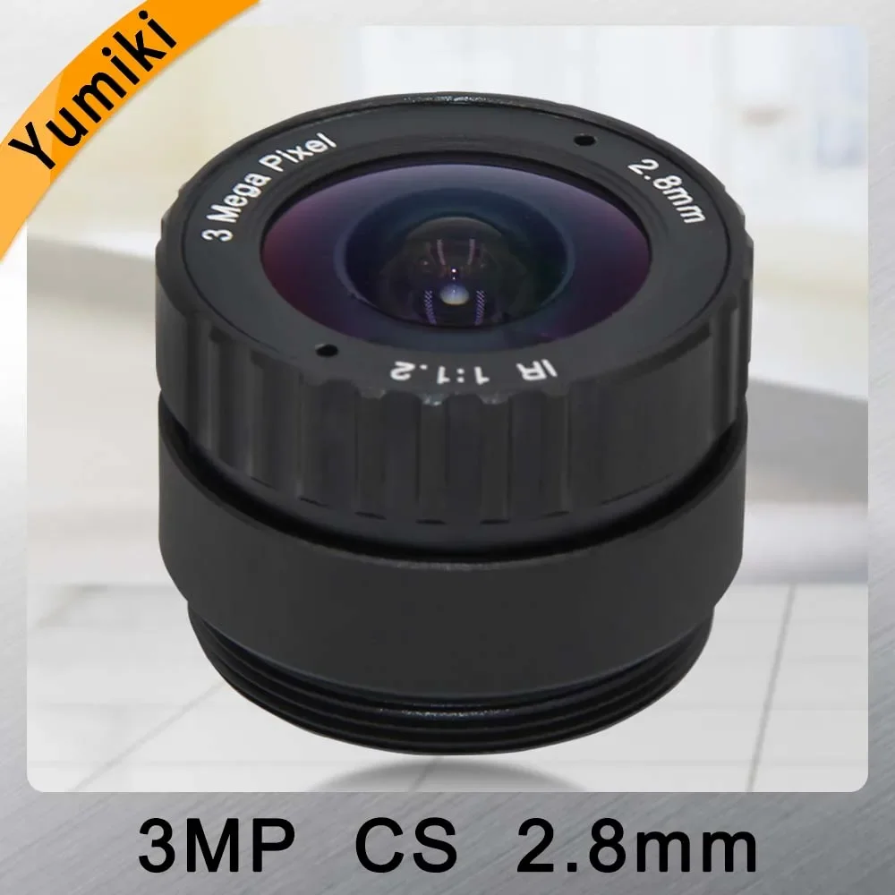 

Yumiki 1/2.7" 3MP HD 2.8mm CCTV Lens CS mount IR wide angle 120 degree for Security IP Camera