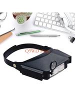 Q5WD Helmets Headbands Glass Head Loupe Illuminated Magnifier Glasses