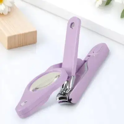 مقص أظافر مكبر LED من الفولاذ المقاوم للصدأ مقاوم للصدأ، مقص أظافر محمول للبالغين، مقص أظافر متين #1