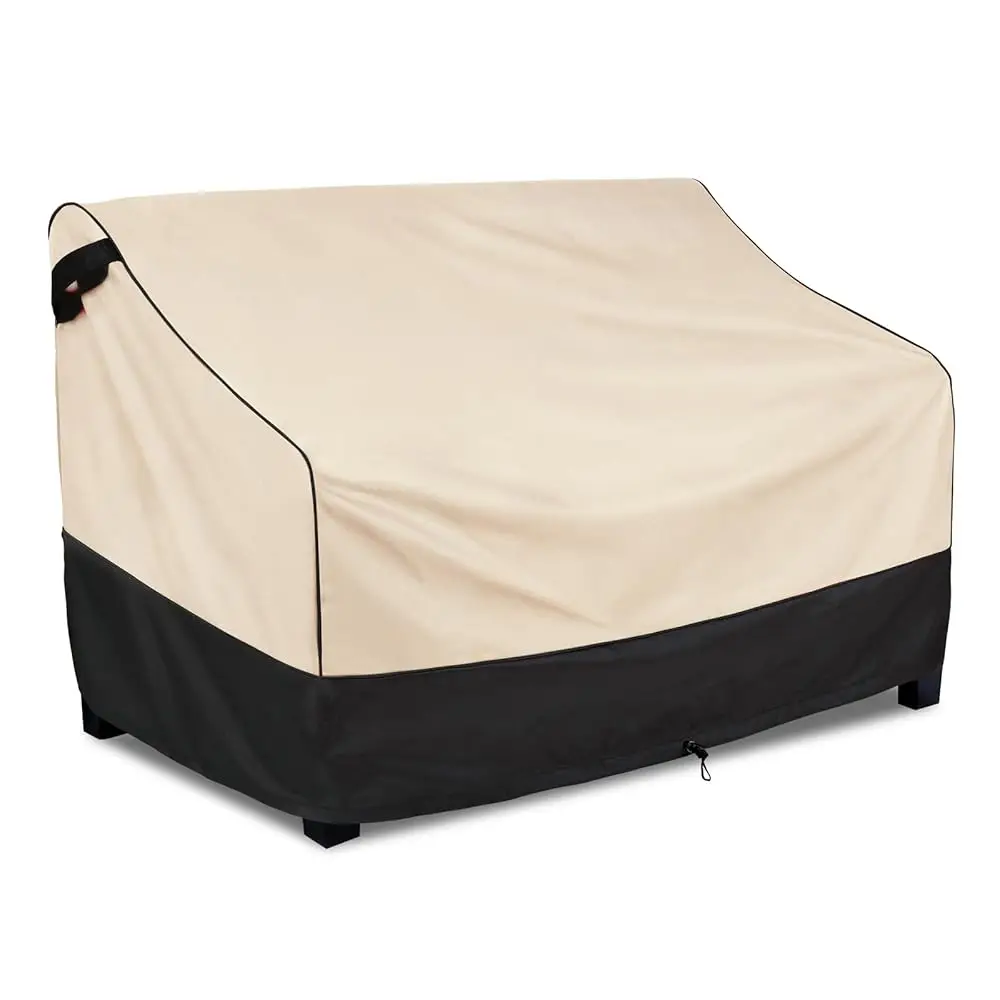 

Patio Furniture Sofa Covers 54W X 38D X 35H 2-Seater H Outdoor Waterproof Couch Loveseat Bench Cover, Khaki