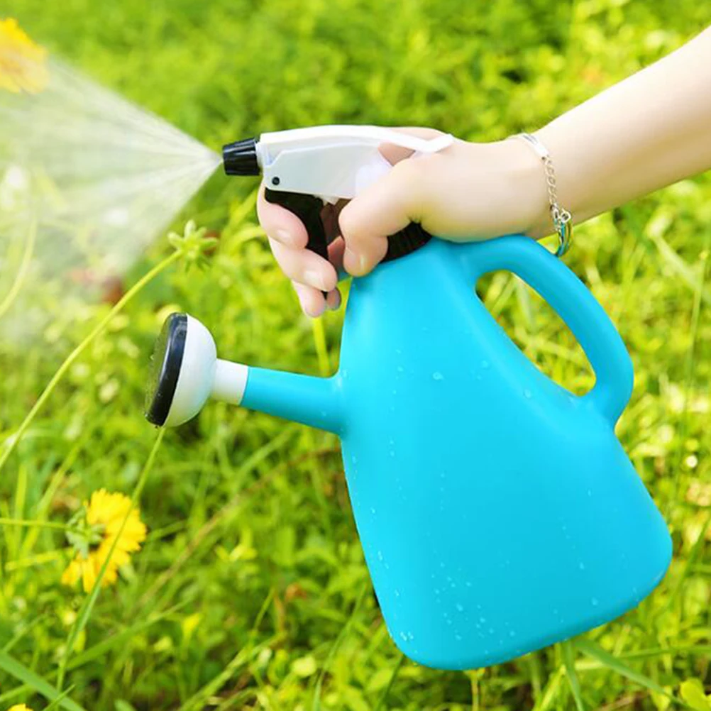 

1 Liter Hand Pressure Sprayer Bottle Mister 2 In 1 Watering Can Pot Refillable Atomizer for Garden Indoor Plants Flowers Blue