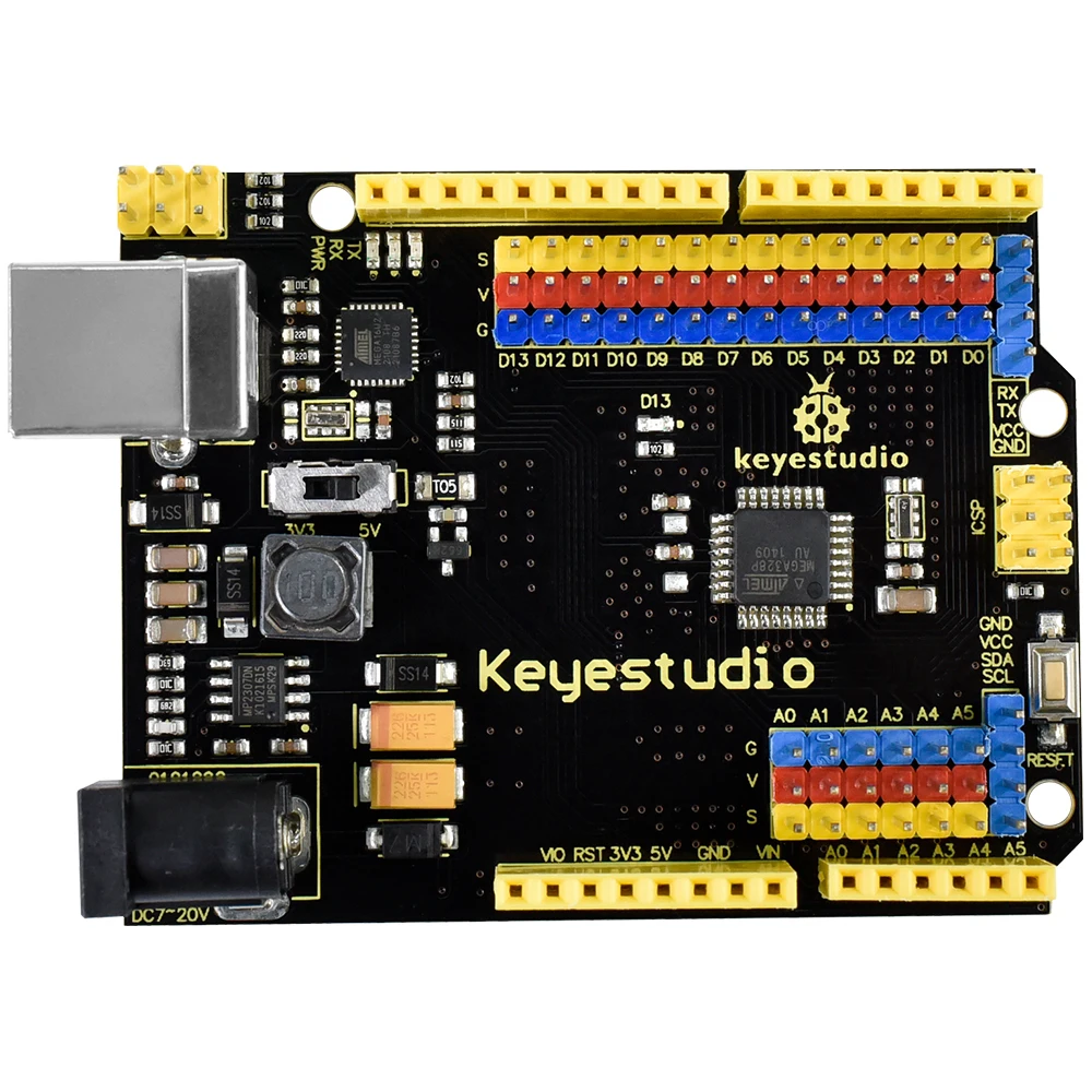 

Плата разработки KEYESTUDIO Super ATmega328P-AU, совместимая с Arduino R3 с интерфейсом разъема