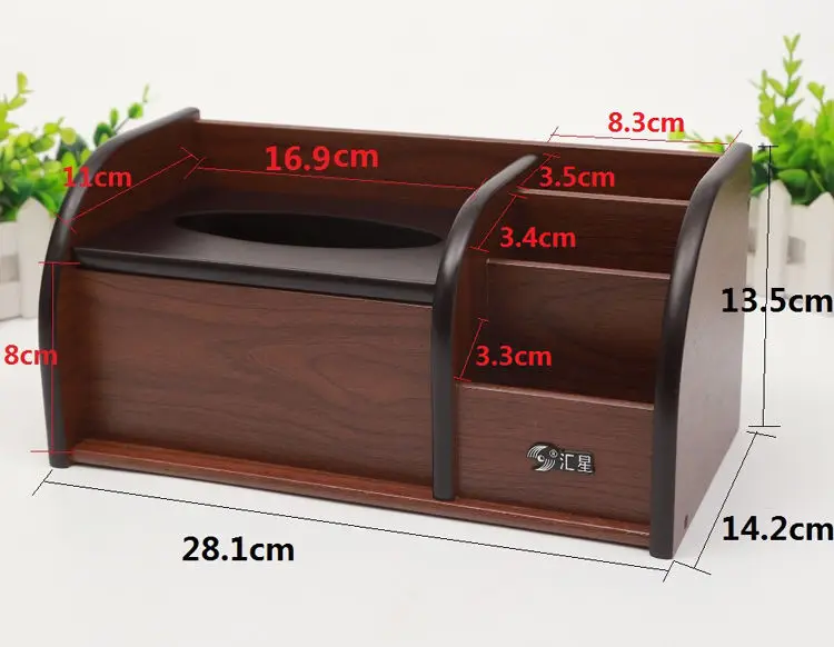 Desktop Afstandsbediening Board Opbergdoos Kantoor Woonkamer Koffie Tafelblad Tissue Opbergdoos Schommelende Afstandsbediening Doos ZG689