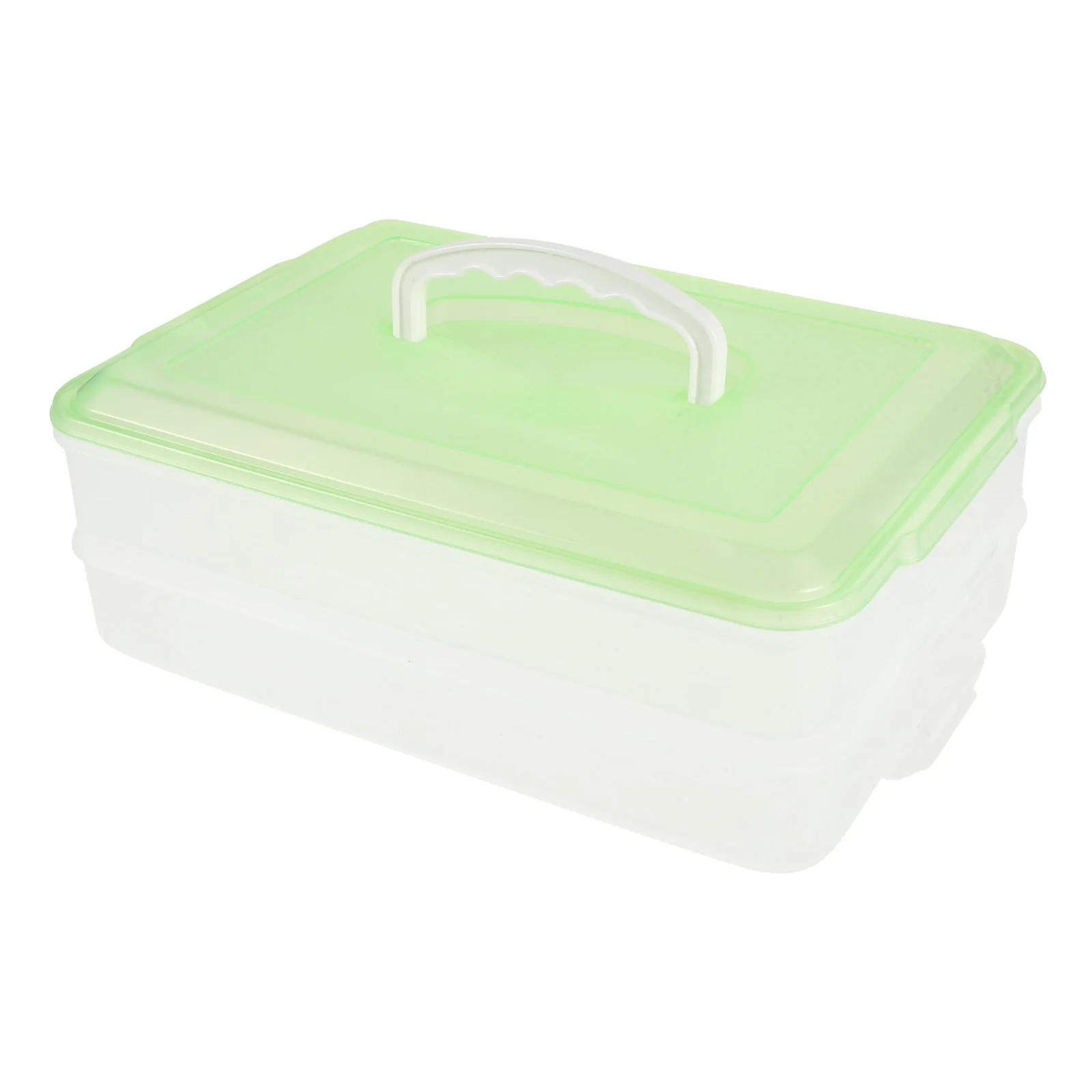 

Plastic Reusable Dumpling Box Fridge Organizer Bins Multi-Function Storage Container Translucent Safe Space-Saving
