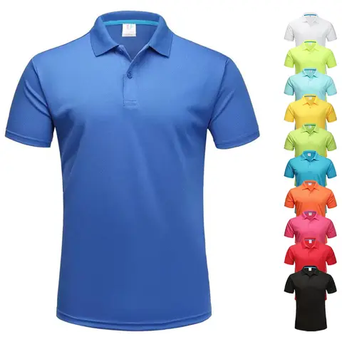 Camisas de golfe em branco seco ajuste masculino respirável poliéster secagem rápida polo t camisa unisex gola esportiva camiseta playeras polos despeje hommes