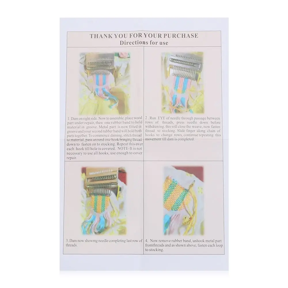 Metal DIY Textile Tools Makes Beautiful Stitching Fun Mending Loom Speedweve Type Weave Tool Darning Machine Loom Small Loom