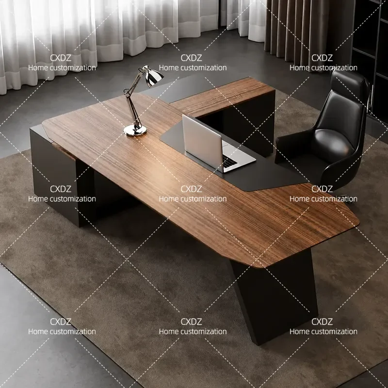 Light Luxury Executive Desk High End Office Furniture Manager Table and Chair Combination Modern Boss Desk for President