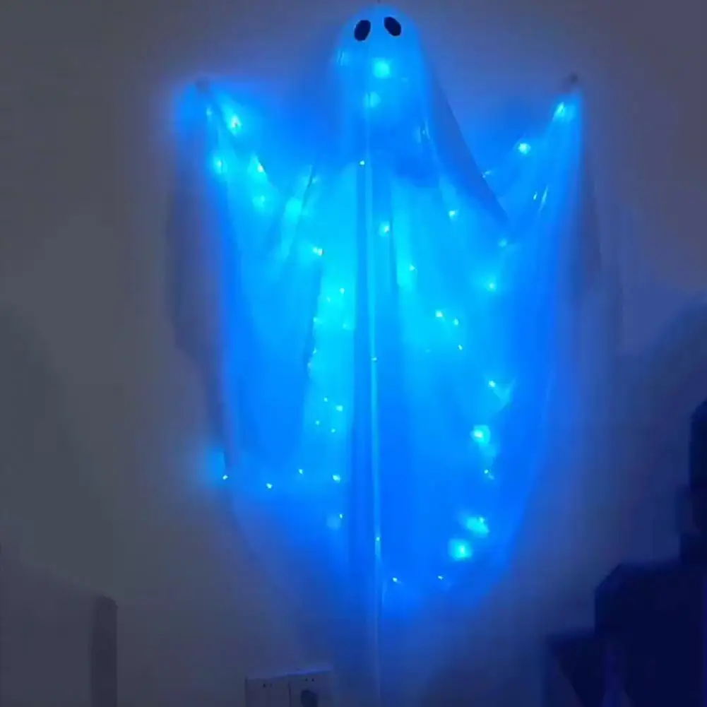 Spooky Glow Feature Decoration Spooky Halloween Hanging Ghost Decorations with Led Lights for Haunted House Outdoor for Home