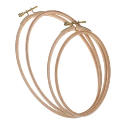 Wooden Bamboo Embroidery Frame Oval Embroidery Hoop Ring Cross Stitch Machine DIY Needlecraft Household Sewing Tool
