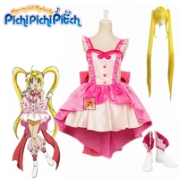 Hot Anime Mermaid Melody Pichi Pichi Pitch Nanami Luchia Cosplay Costume Women Princess Dress for Halloween Christmas Party