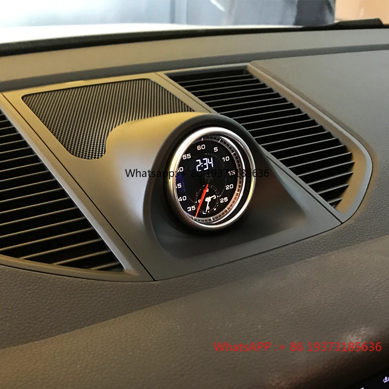 Applicable to Car Stopwatch Meter Clock for Porsche Macan 2014-2023 Interior Dashboard Time Electronic Timer Dial
