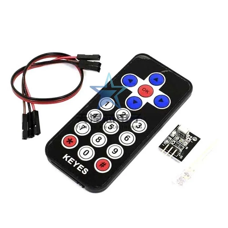 

HX1838 Infrared Wireless Remote Control Kit Remote Control Robot Remote Controller Module (Remote Controller+Receiver Board)