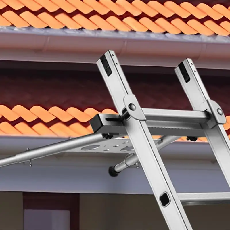 Ladder Stabilizer For Roof Adjustable Roofing Ladder Base Stabilizer Strong Load-Bearing With Non-Slip Feet Ladder Accessory For