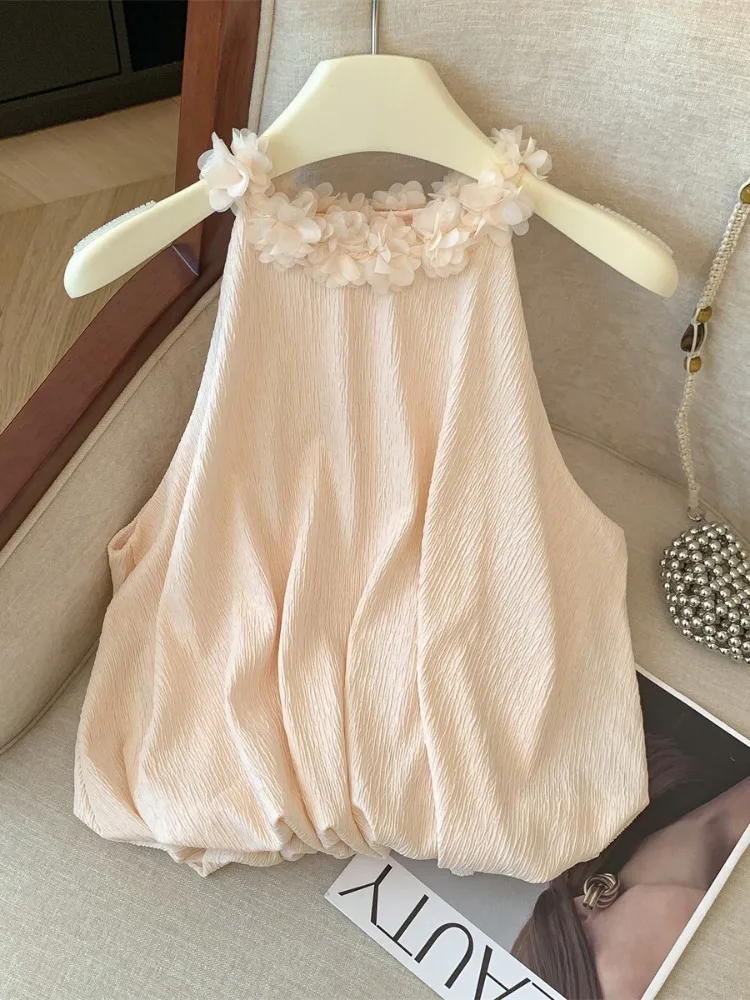 

Женский летний топ Sweet Sle с цветочным принтом Ne Svel, круглый жилет Ne, модный свободный крой для поездок на работу