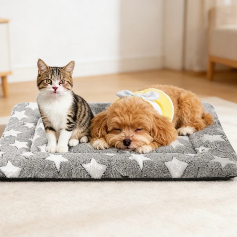 Orthopedic pet bed, soft and comfortable dog bed, small to medium-sized dog bed, winter warm cat bed