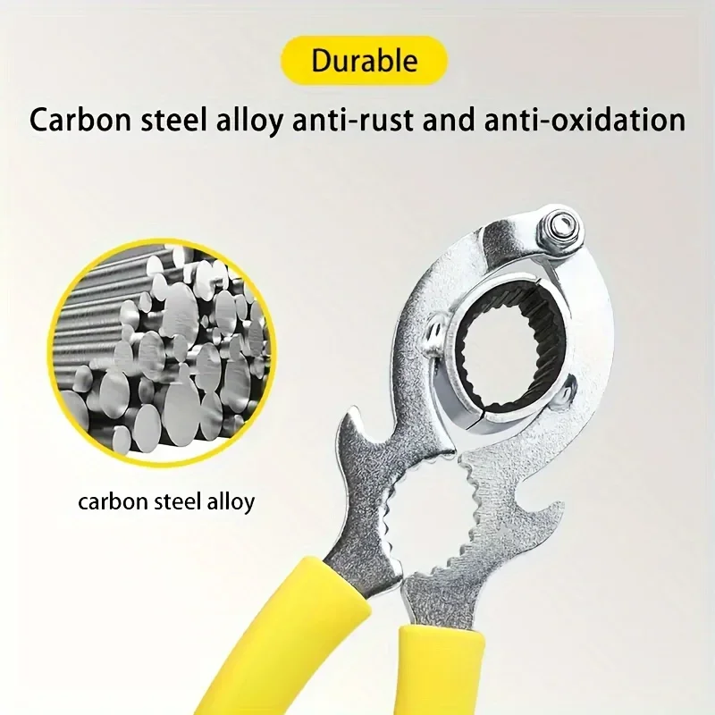 Stainless Steel Multifunctional Faucet Wrench Non-Slip Grip Sink Spout Tool for Aerator and Filter Release Essential Home Repair