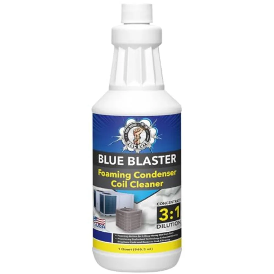 

Пена для очистки конденсаторов кондиционеров Blue Blaster AC - концентрат Extreme Duty Formula для наружных блоков кондиционеров, 3:1, объемом 1 галлон (300 мл)