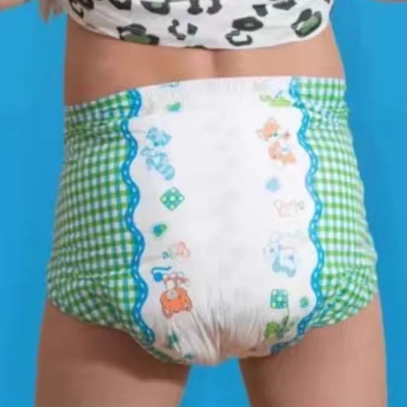 

5pcs ABDL Adult Baby Diapers Briefs Cartoon Print Cute Panties Plus Size Comfort Soft Kawaii Disposable Underpants DDLG Panty