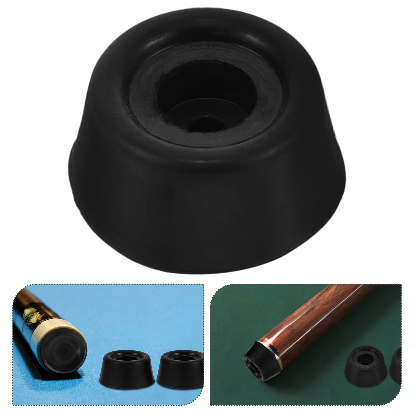 

10Pcs Billiard Cue Rubber Bumper Pool Cue End Guard Protector Cap for Tail Protection Stable Stand Wear Resistant
